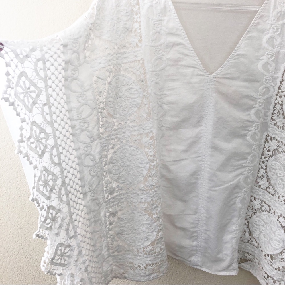 Bailey 44 White Lace Crochet Top - Picture 2 of 6
